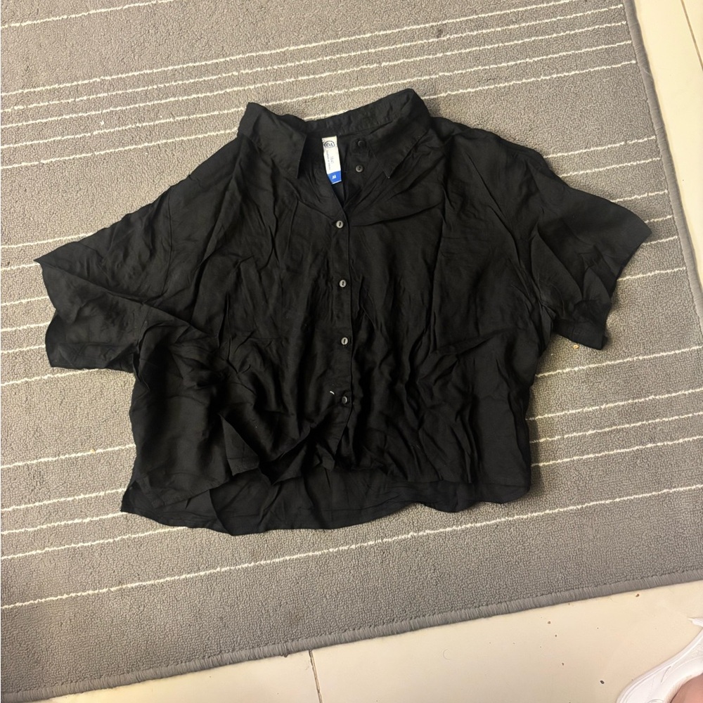 Elegant Black Button-Down Women's Shirt